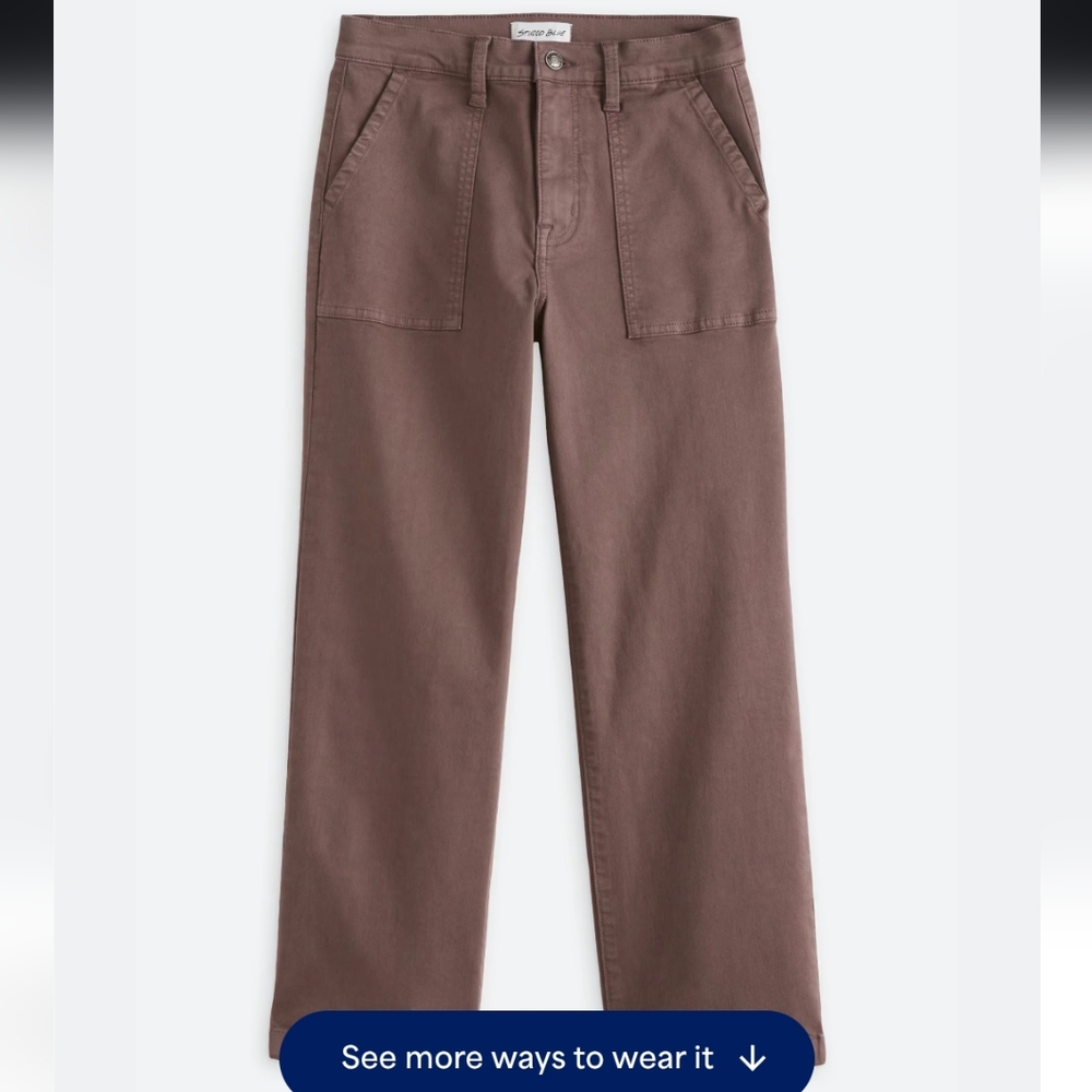 Studio Blue Dawn Wide Leg Utility Pant- 32P - Picture 7 of 12